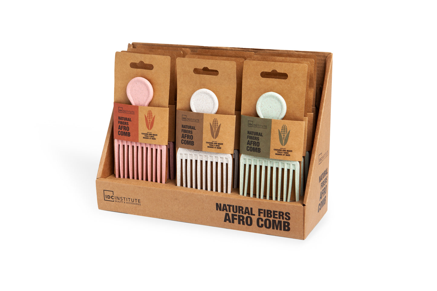 Pente Afro Comb com Fibras Naturais | IDC