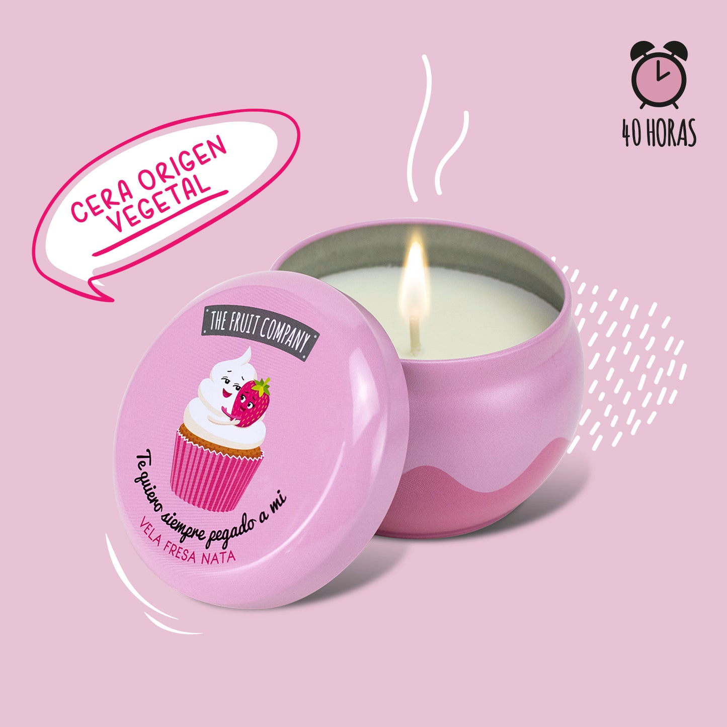 Vela Perfumada Crema de Fresa 150g | La Compañía de Frutas