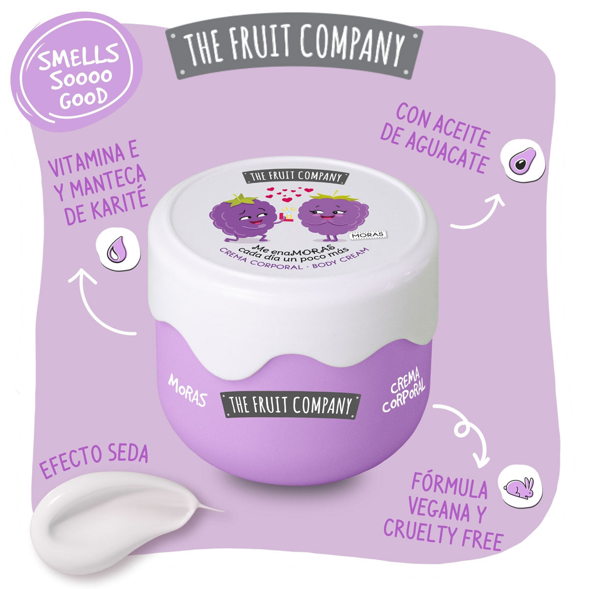 Crema Corporal Efecto Seda Mora 200ml | La Compañía de Frutas