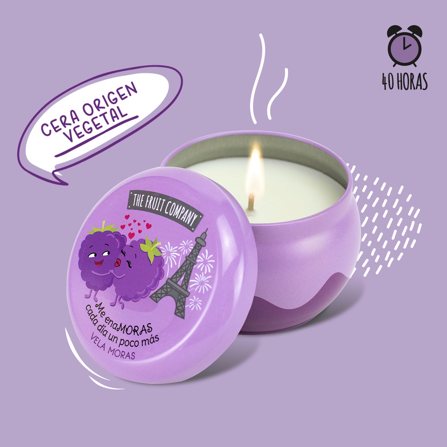 Vela Perfumada Mora 150g | La Compañía de Frutas