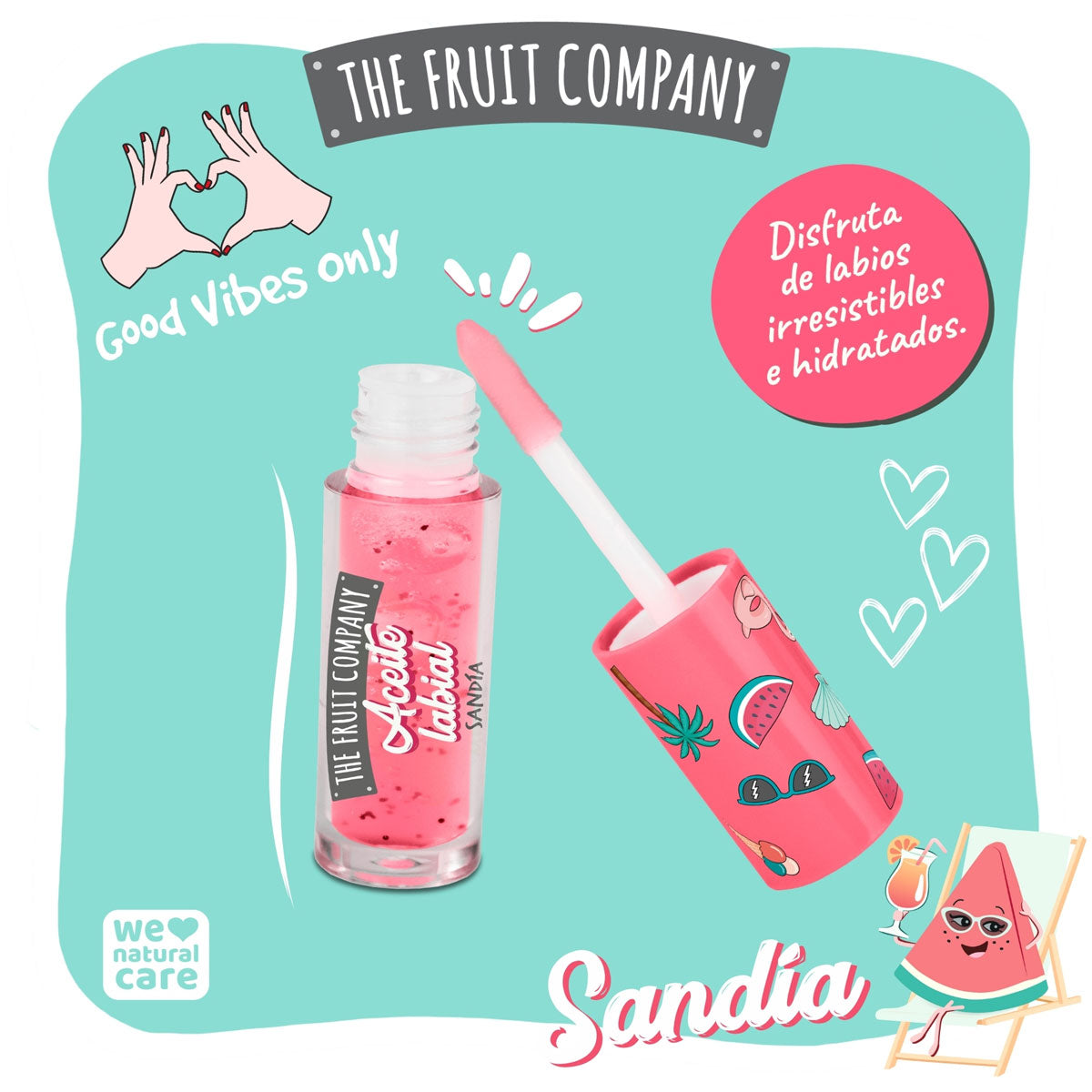 Aceite labial de sandía 3,6 ml | La Compañía de Frutas