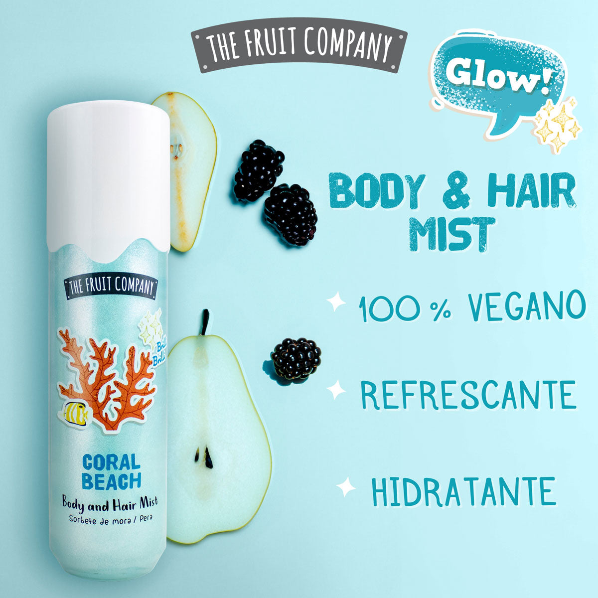 Body Mist Coral Beach Glitter 200ml | The Fruit Company