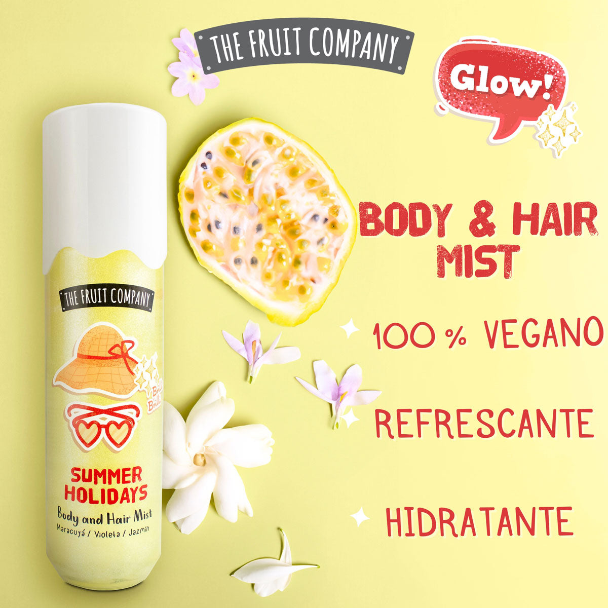 Bruma corporal Summer Holidays Glitter 200ml | La Compañía de Frutas