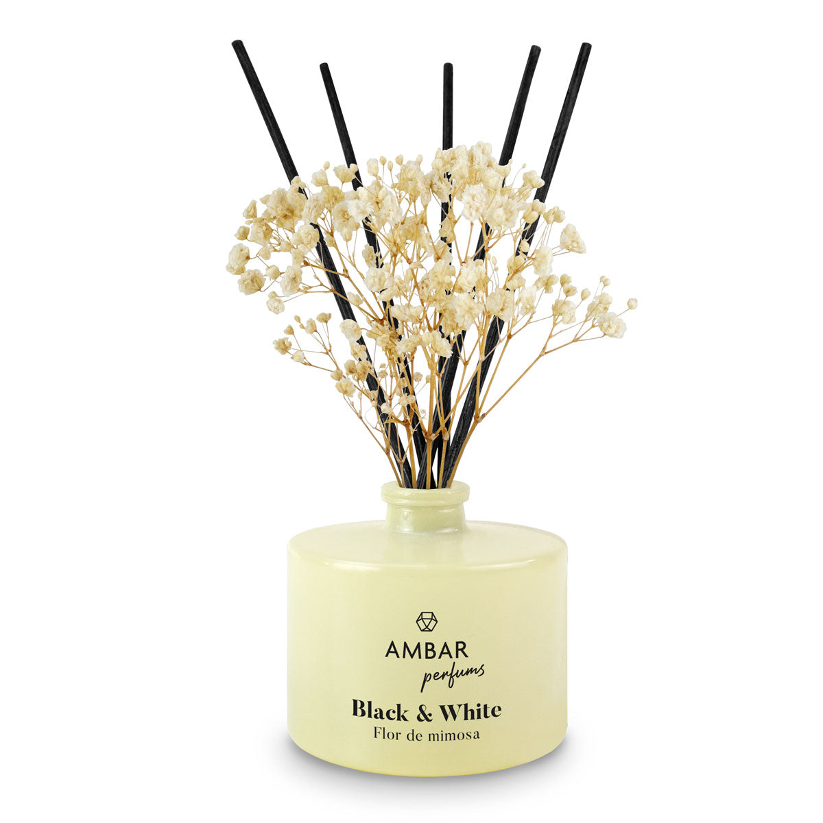 Mikado Flor de Mimosa Blanco y Negro 40ml | Ámbar