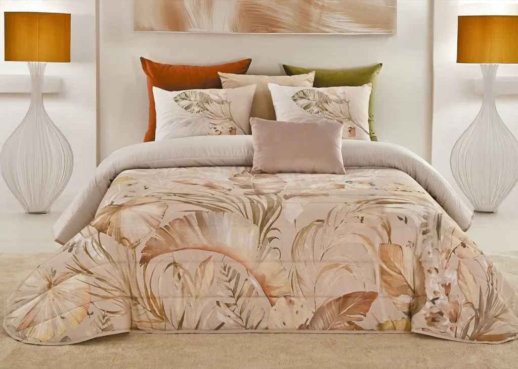 Edredão PALMI BEGE - Casal | Cotton Turtle