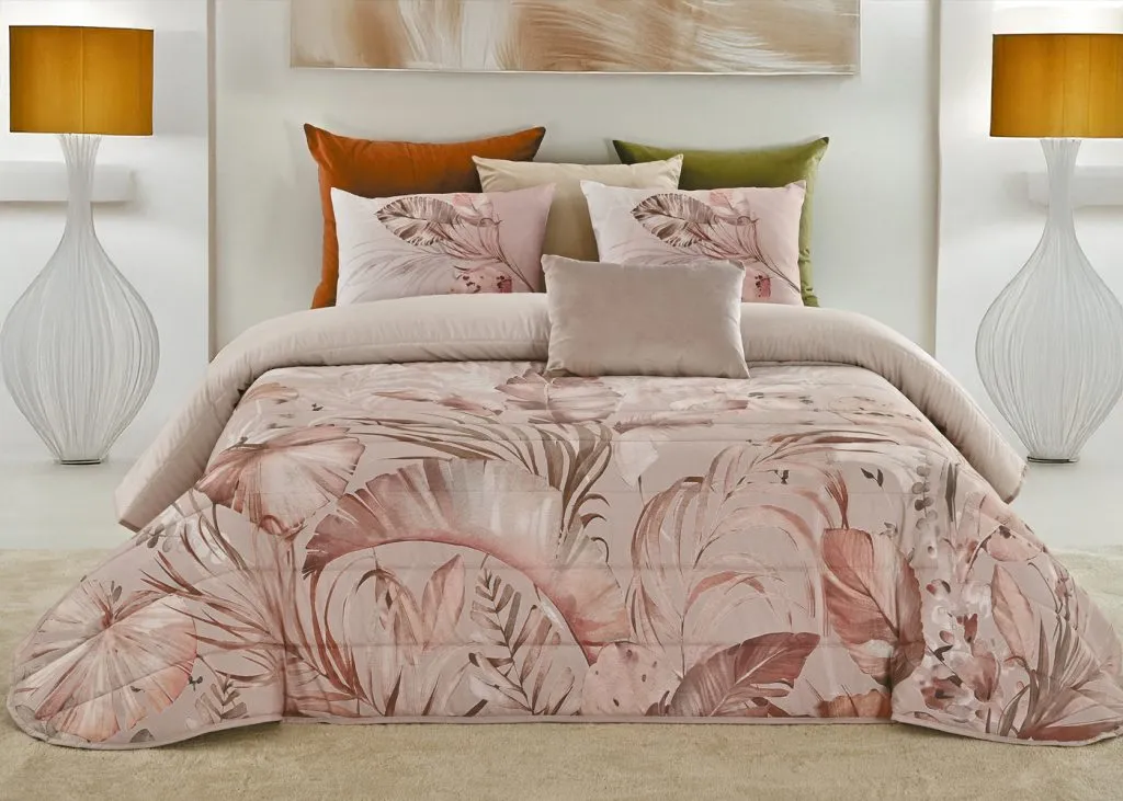Edredão PALMI ROSA - Casal | Cotton Turtle