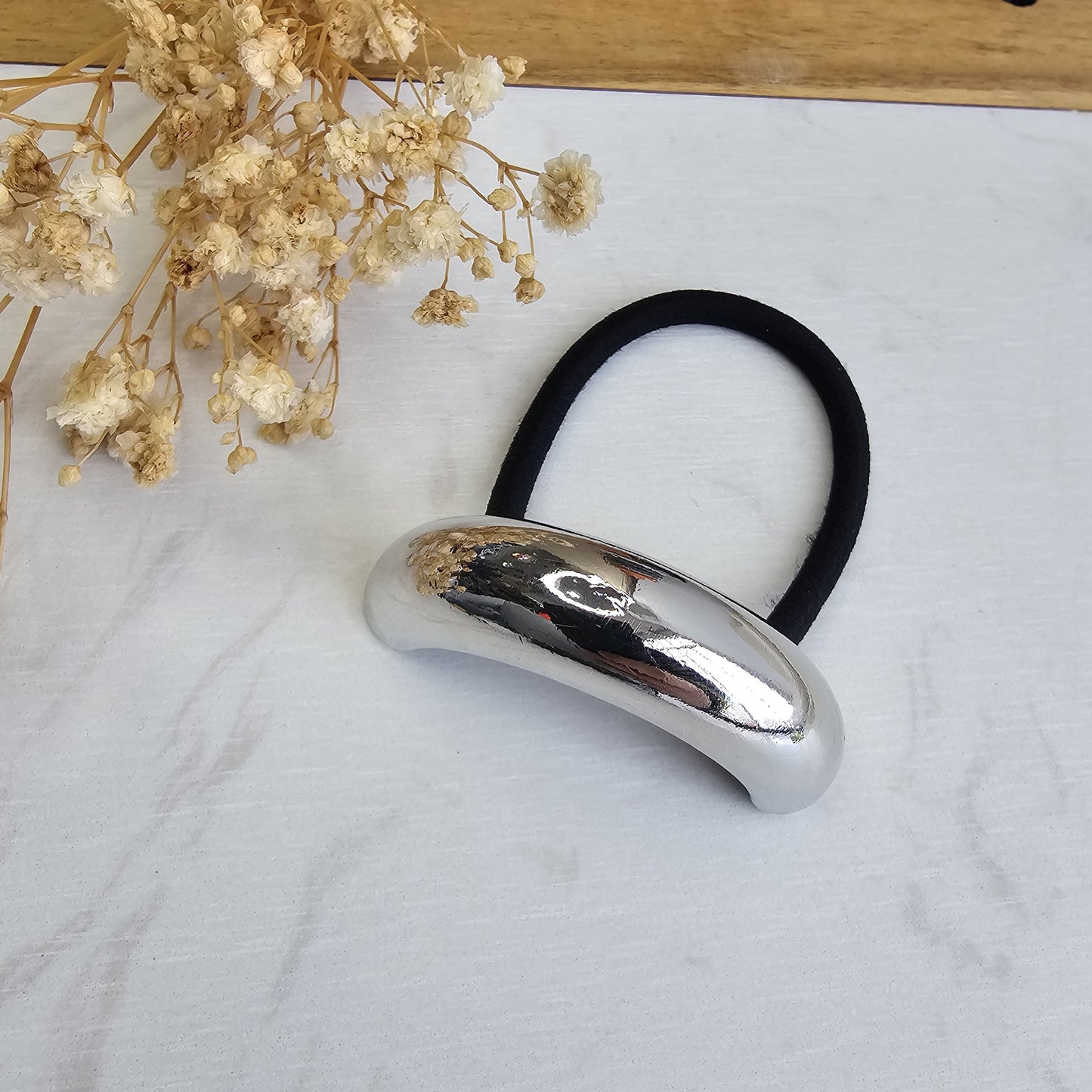 Hair elastic with metallic detail - ELIANE