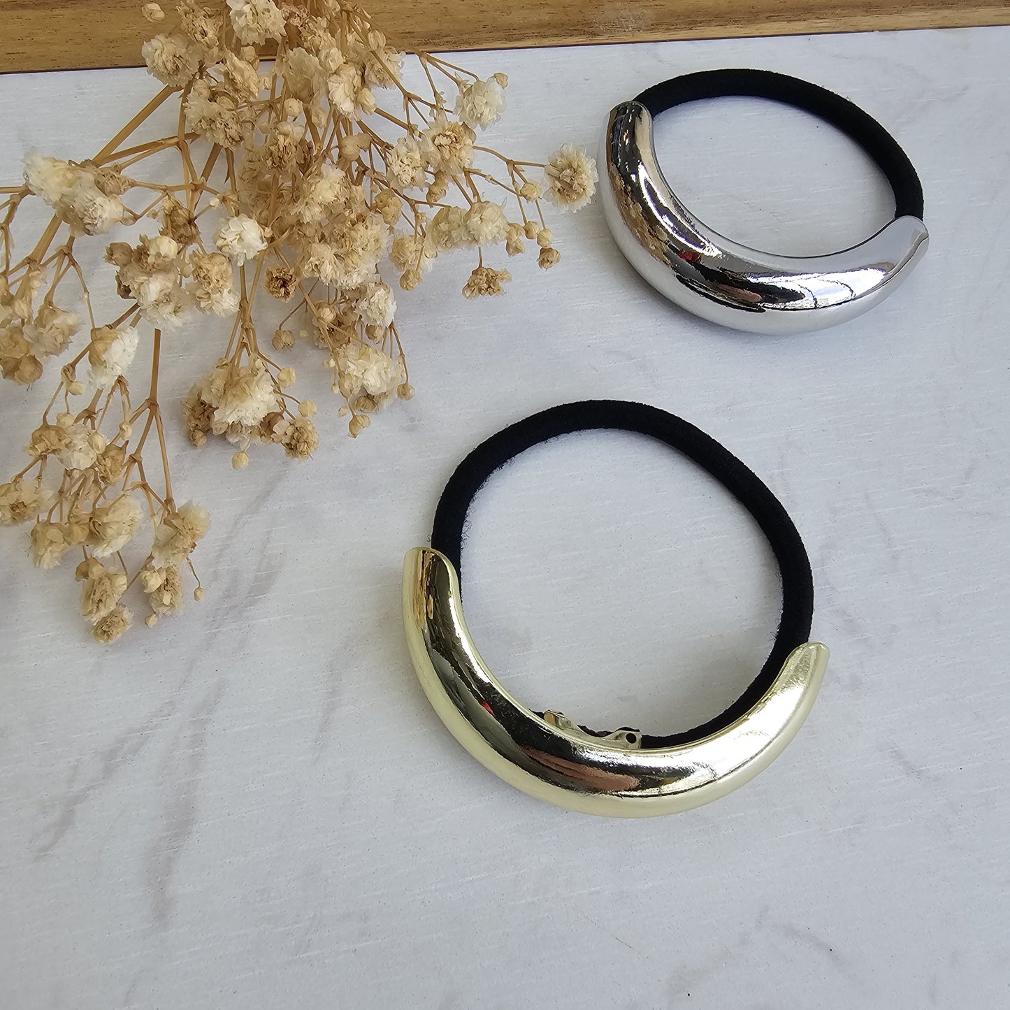 Hair elastic with metallic detail - ELIANE