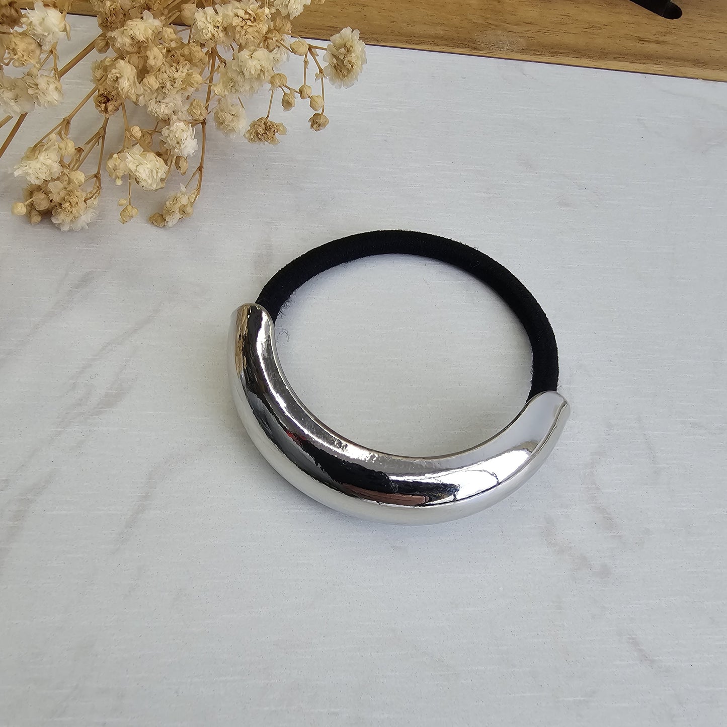 Hair elastic with metallic detail - ELIANE