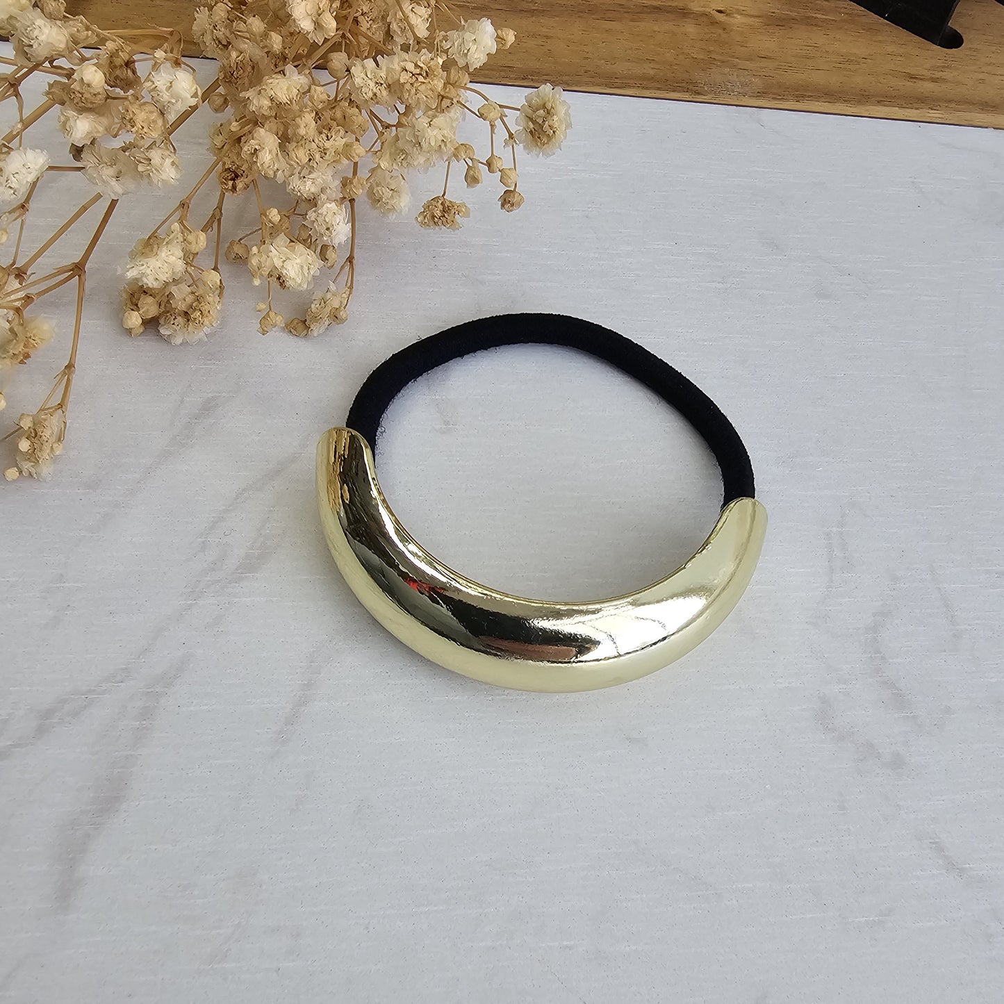 Hair elastic with metallic detail - ELIANE