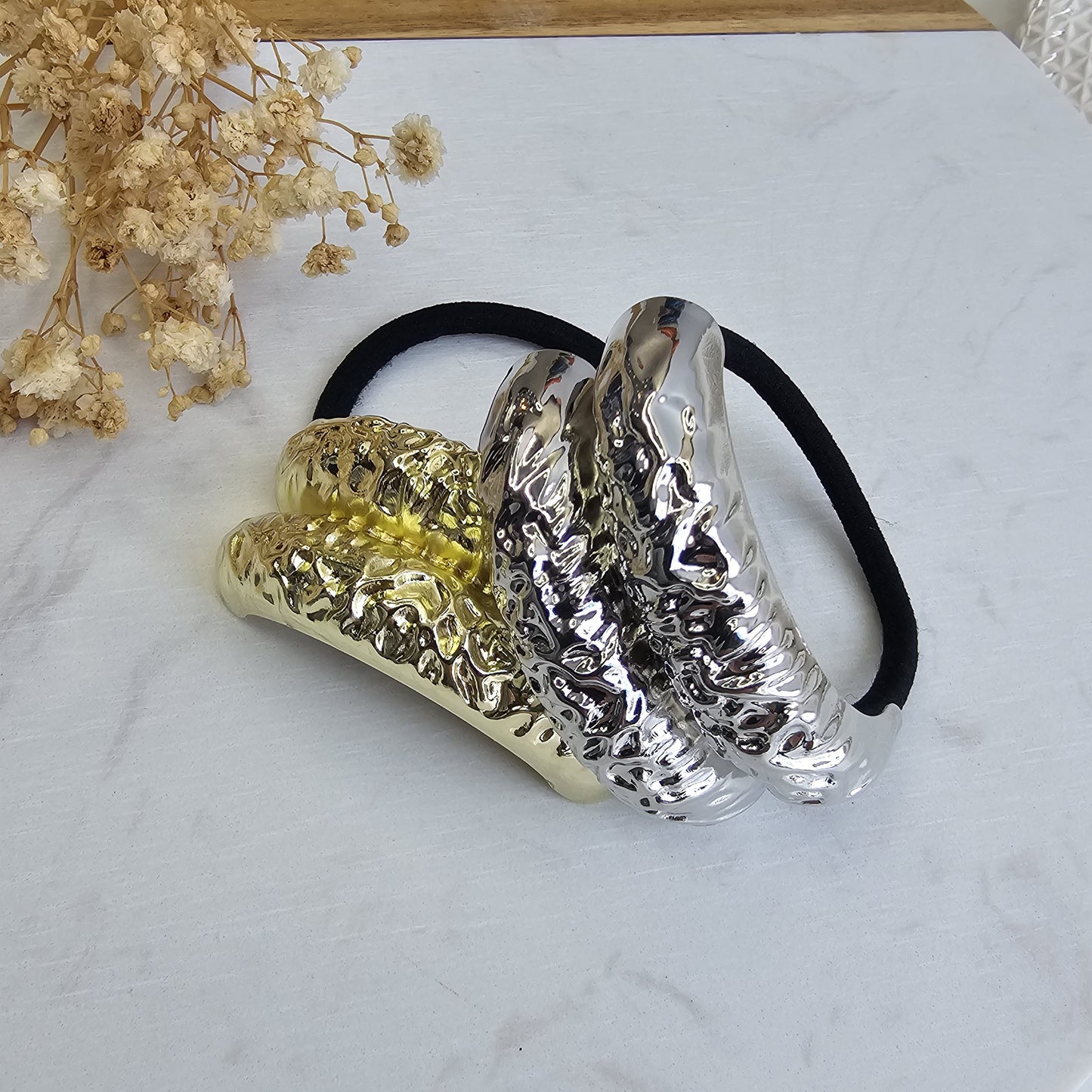 Hair elastic with metallic detail - VIOLETTA
