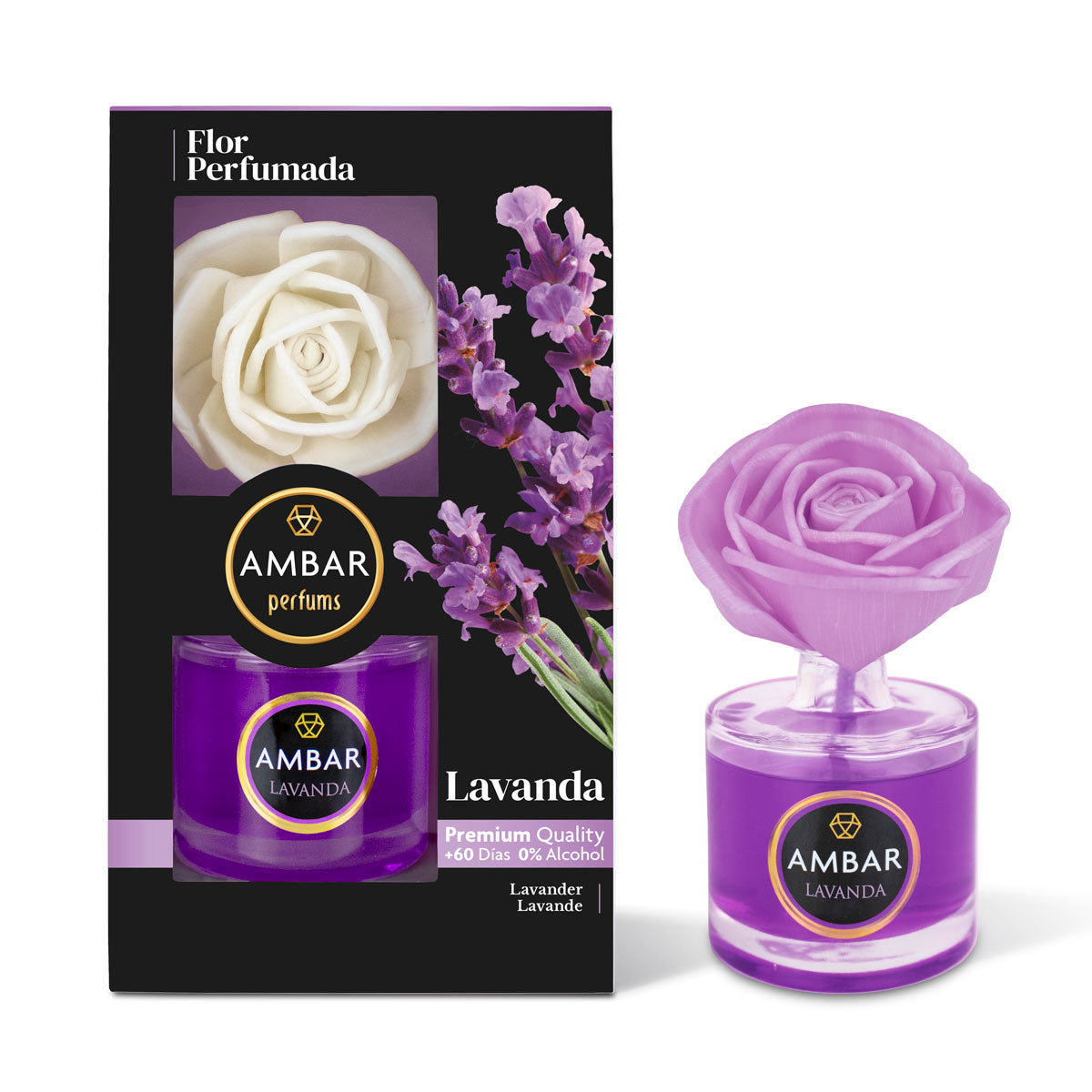 Lavender Diffuser Flower 75ml | Amber