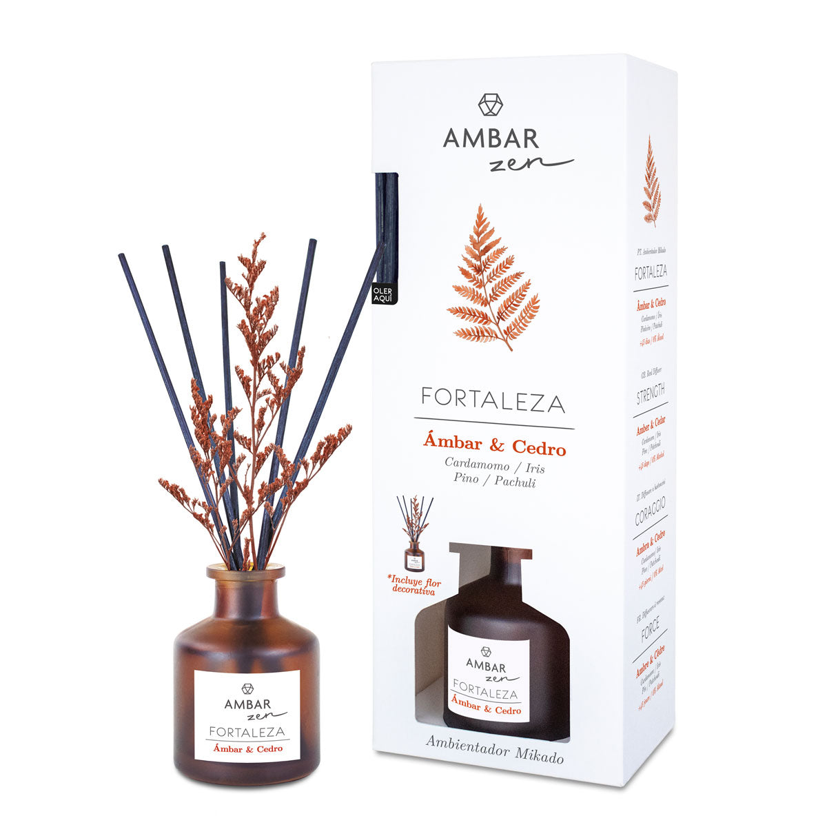 Mikado Ámbar y Cedro 40ml | Ámbar Zen