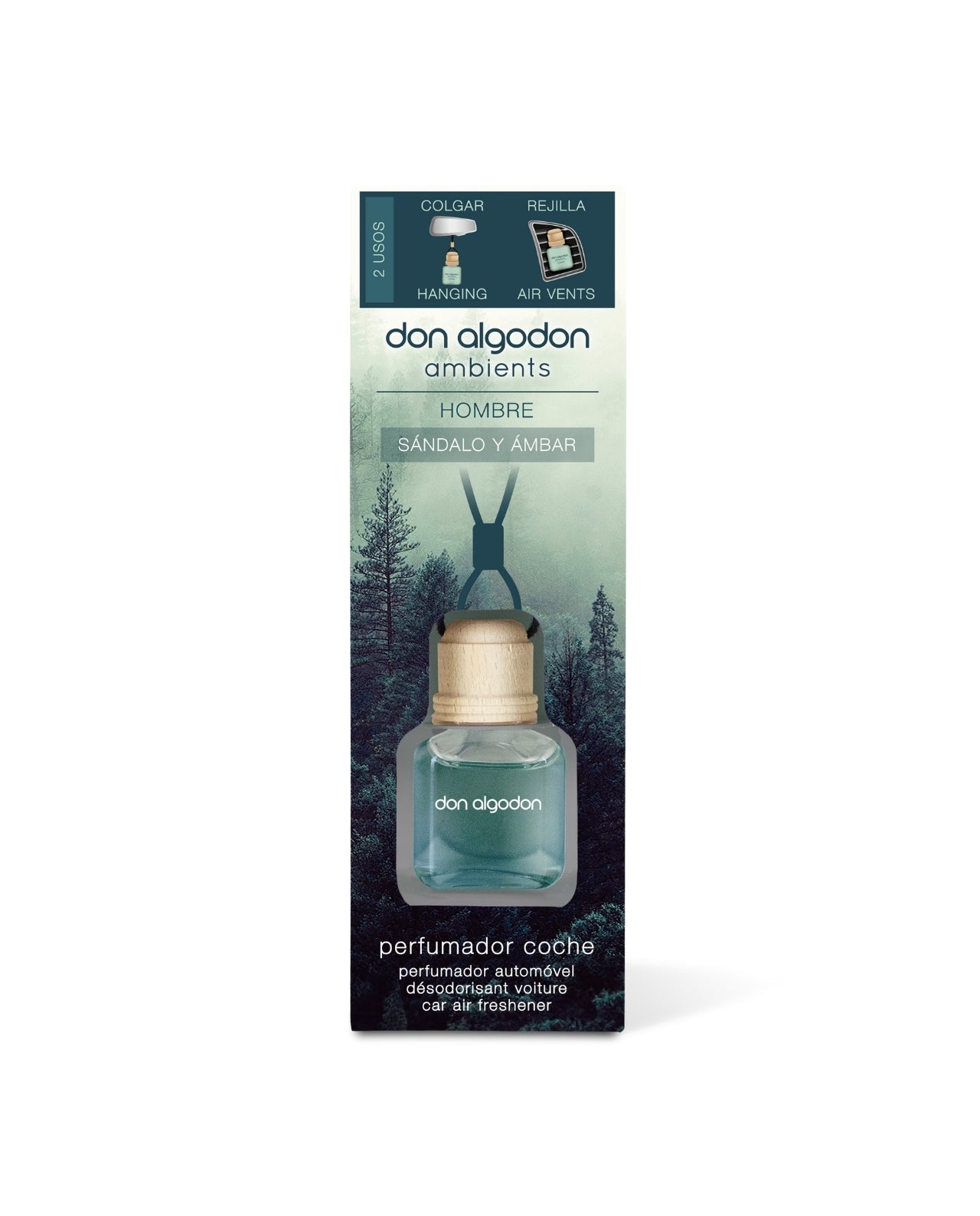 Ambientador de Coche para Hombre 5ml | Don Algodon