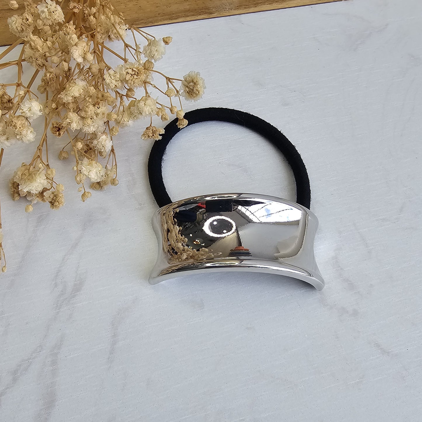 Hair elastic with metallic detail - SERENA
