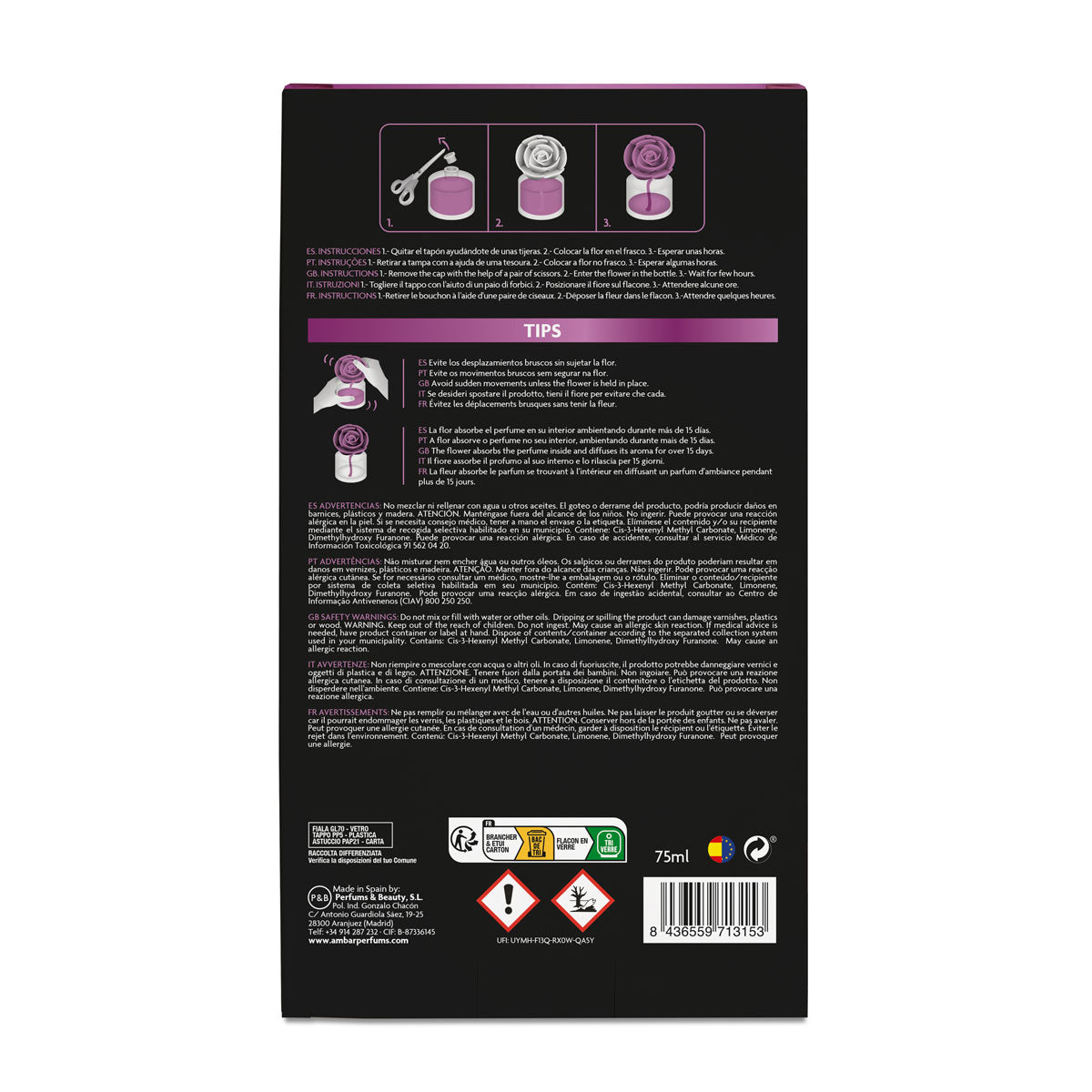 Difusor de flores de maracuyá 75ml | Ámbar