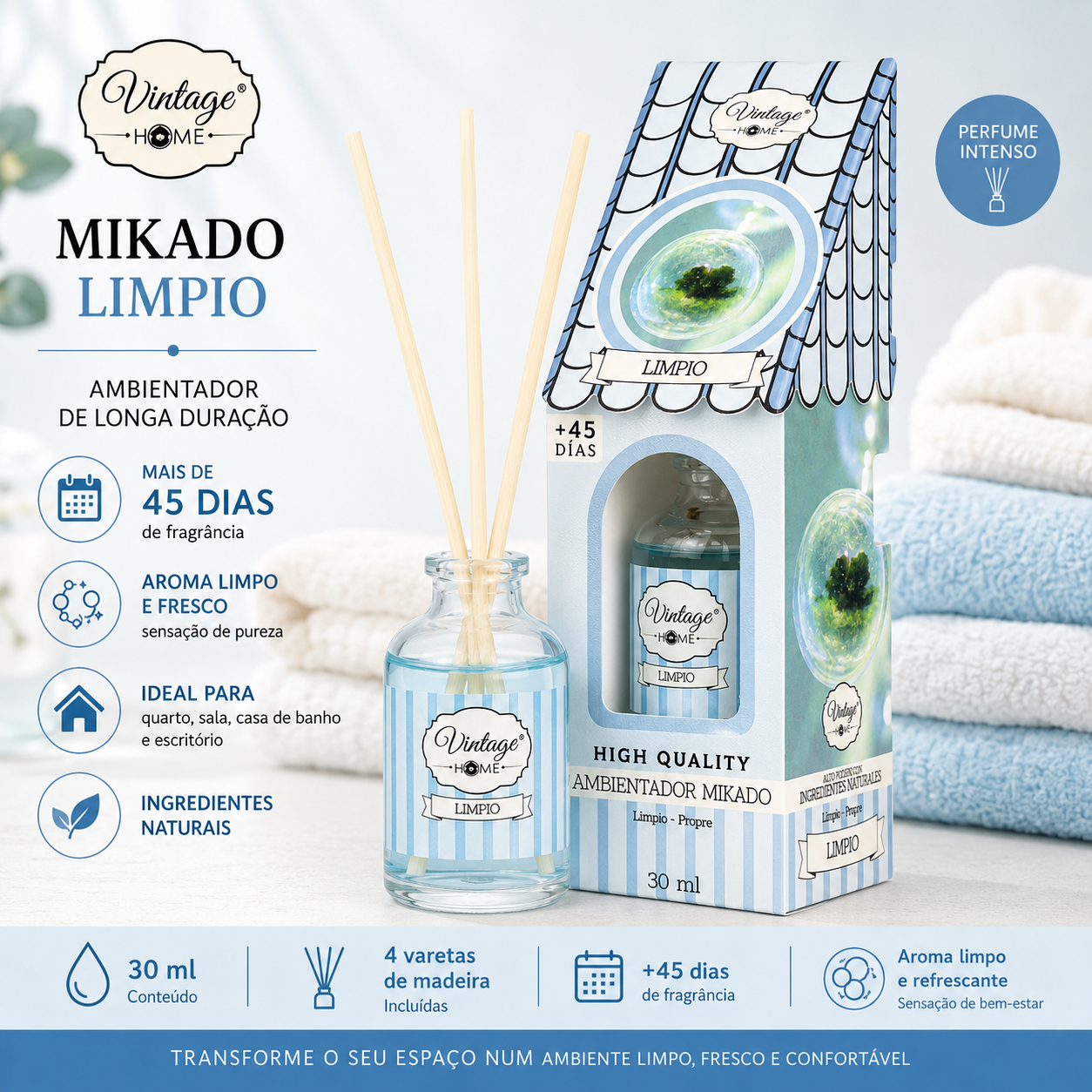 mikado aroma limpo vintage home