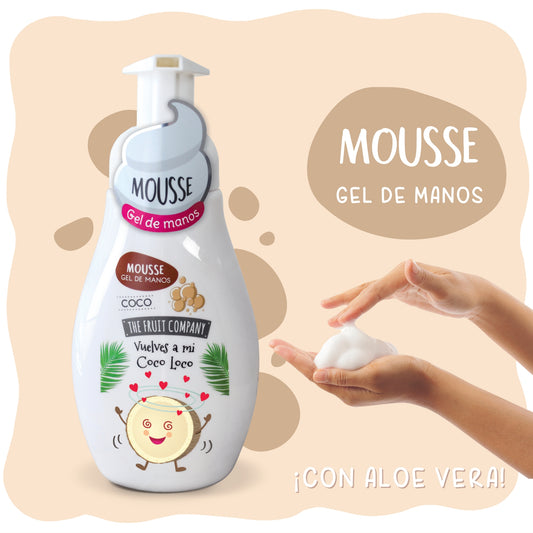 gel de mãos espuma coco aloe vera