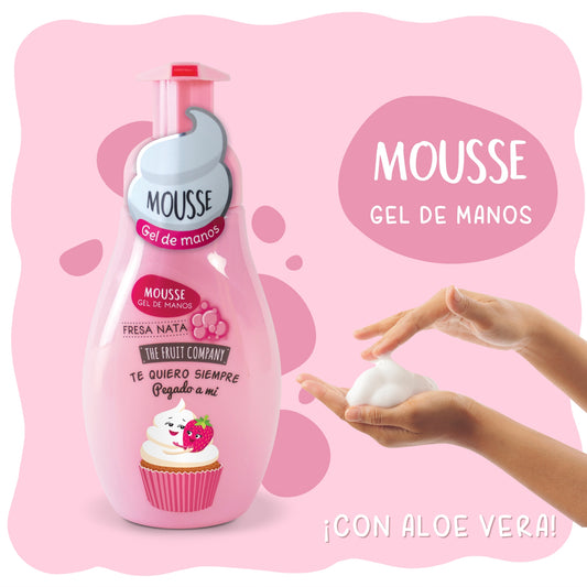 gel de mãos espuma morango nata aloe vera