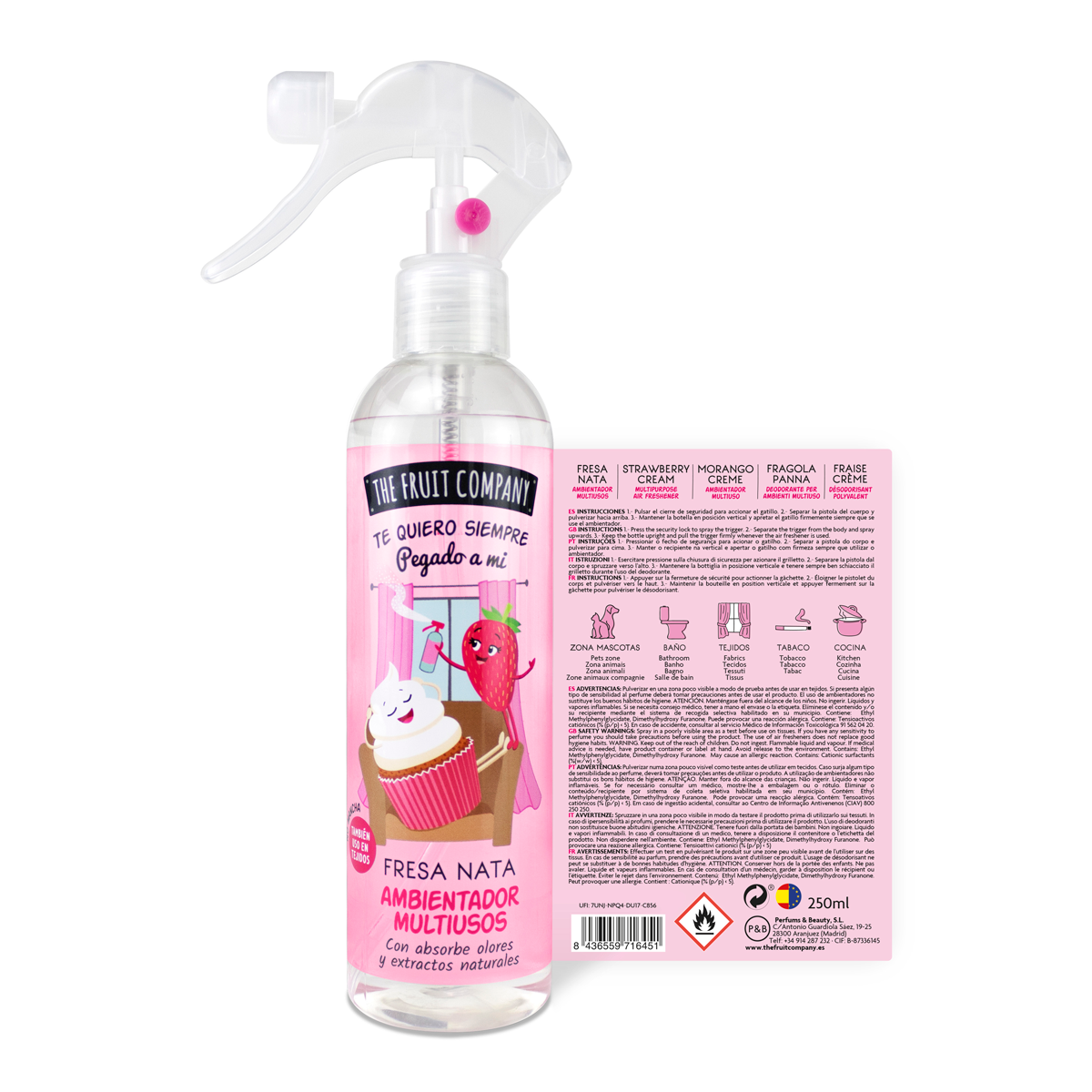 Spray Multiusos para Telas Fresa Nata 250ml | La Compañía de Frutas