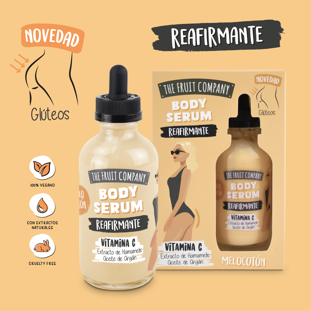 Suero corporal reafirmante de melocotón 120 ml | La Compañía de Frutas