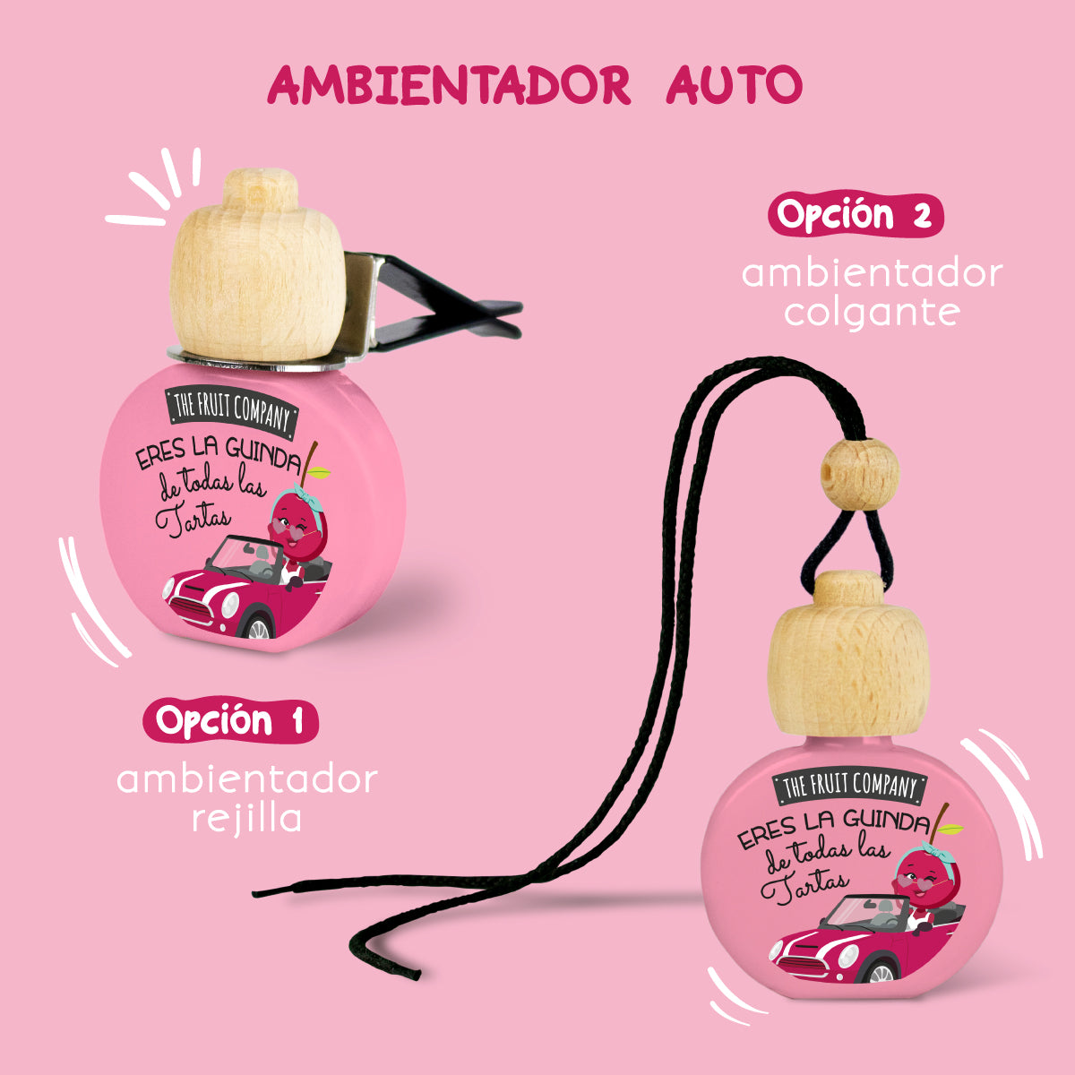 Ambientador para coche con aroma a cereza | La Compañía de Frutas