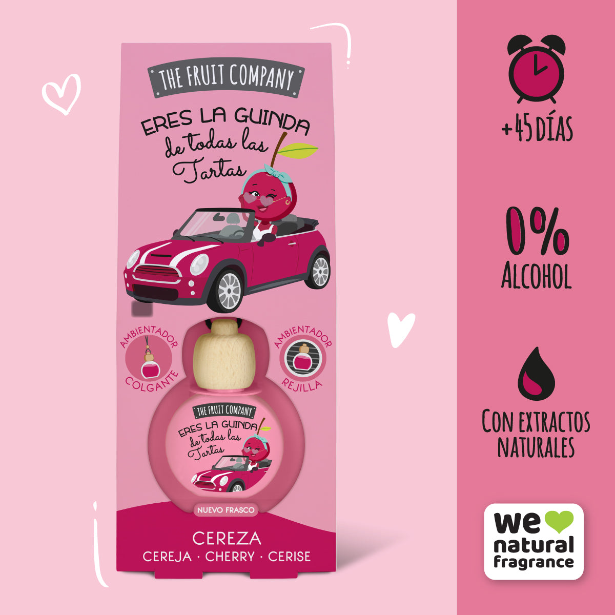 Ambientador para coche con aroma a cereza | La Compañía de Frutas