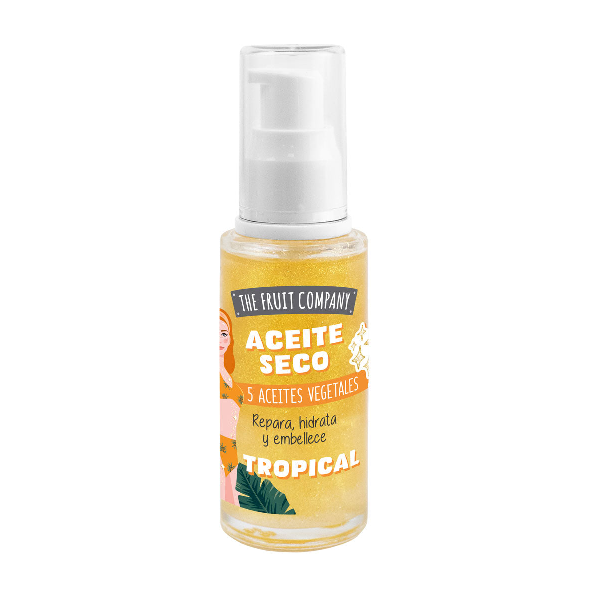 Aceite corporal seco con purpurina tropical 50 ml | La Compañía de Frutas