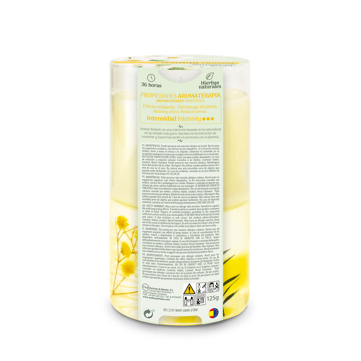 Vela Duo Jasmim Branco 130gr | Ambar Botanic