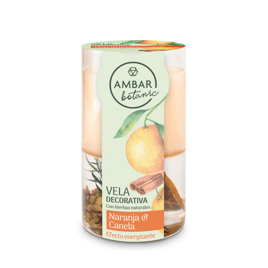 Vela Duo Laranja e Canela 130gr | Ambar Botanic