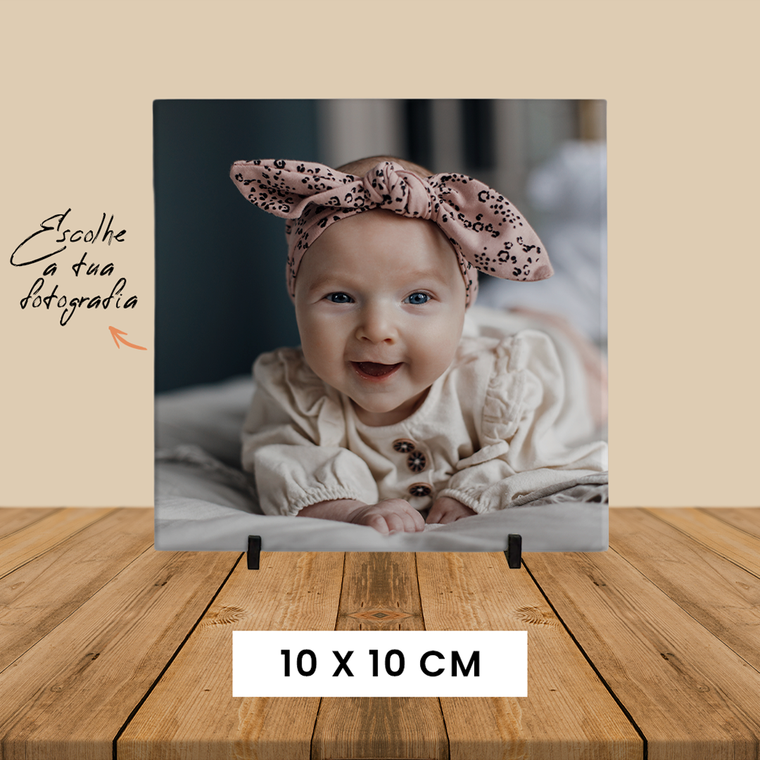Azulejo personalizado com fotografia no tamanho 10x10cm