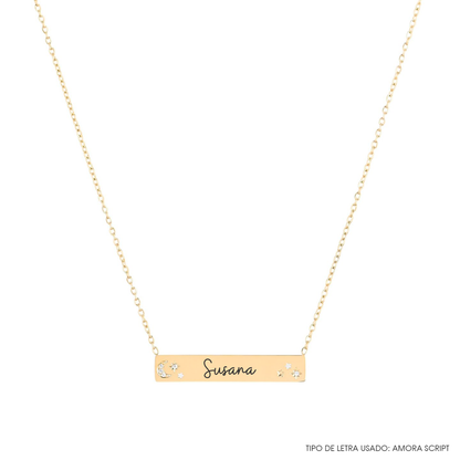 Colar OSLO Personalizado em Aço Inoxidável – Gravado com Alma