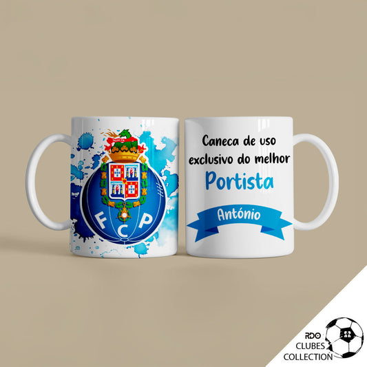 Caneca personalizada com clube Porto e nome