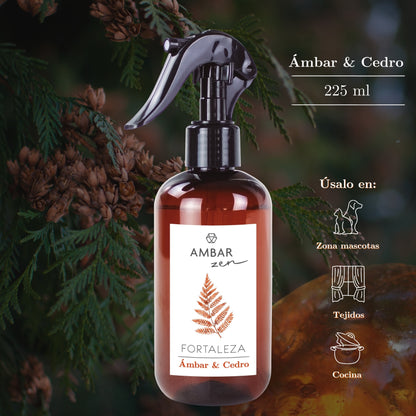 Spray multiusos próprio para tecidos. Aromatiza e perfuma o ambiente. Aroma Ambar e cedro.