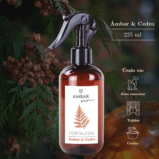 Spray multiusos próprio para tecidos. Aromatiza e perfuma o ambiente. Aroma Ambar e cedro.