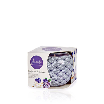 Vela de cristal con forma de tarta de moras de 20 horas | Acorde 