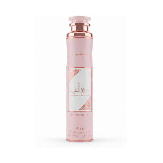 ambientador arabe prive rose 300ml lattafa floral doce