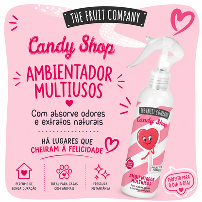 Ambientador spray aroma doce Chupa Coração