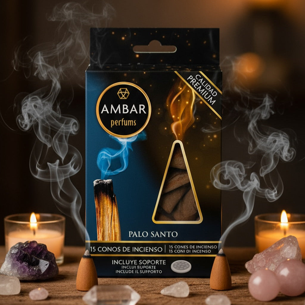 incenso pau santo com suporte