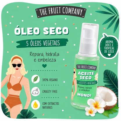 Dry oil glitter monoi com 5 óleos vegetais
