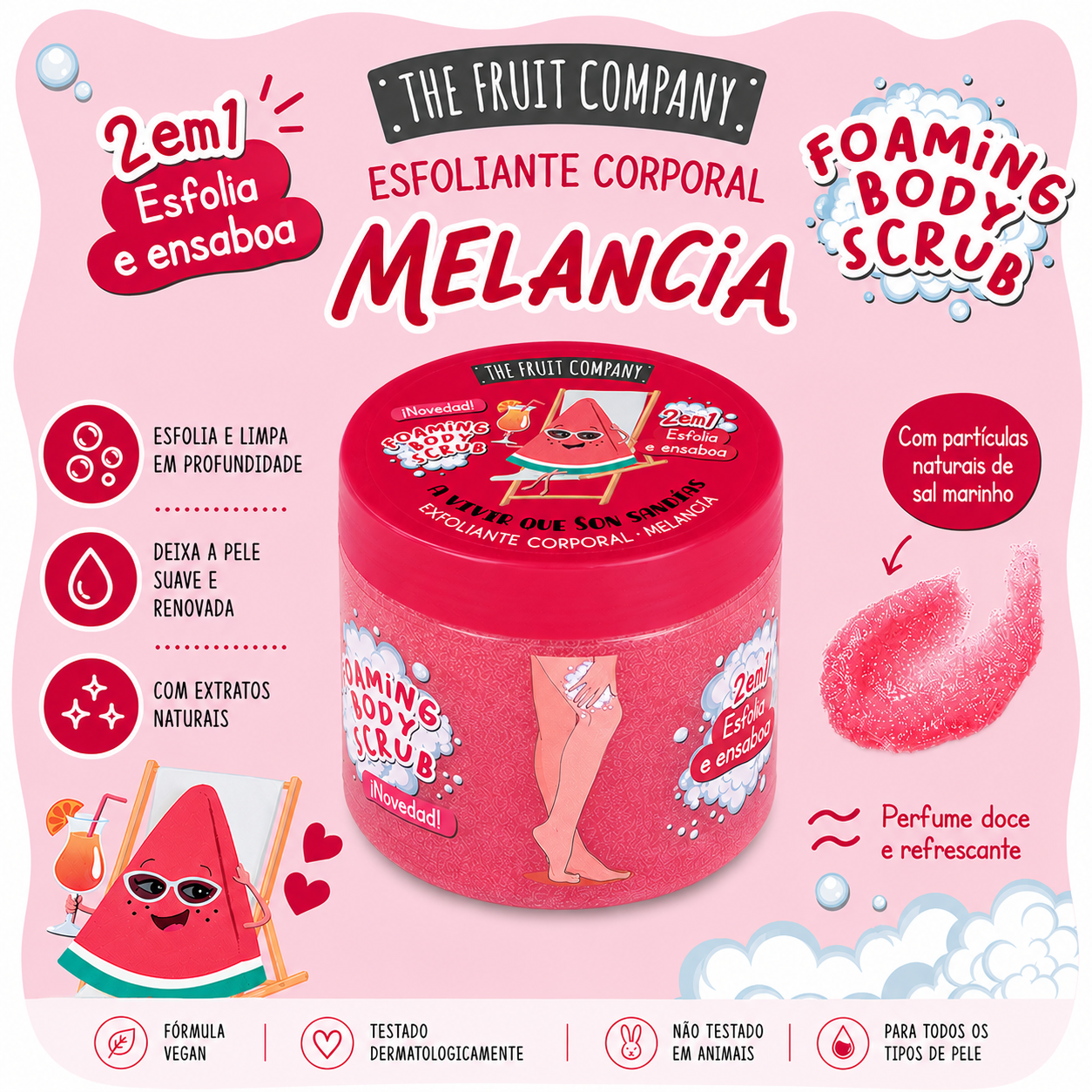 foam body scrub melancia 400ml