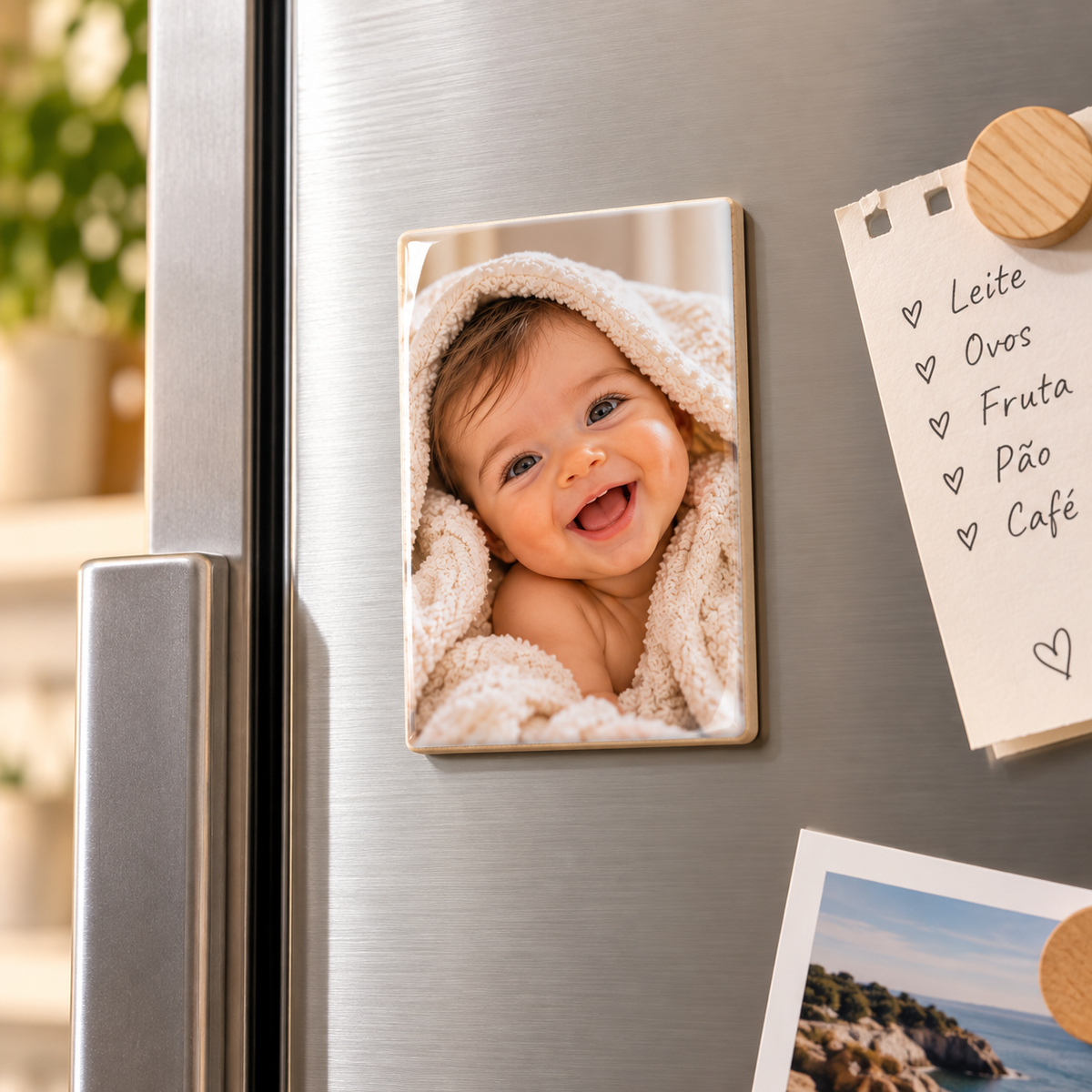 Íman de frigorífico personalizado 5x7 cm com fotografia à escolha