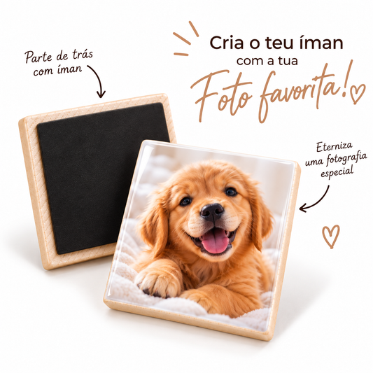Íman em azulejo para personalização com fotografia