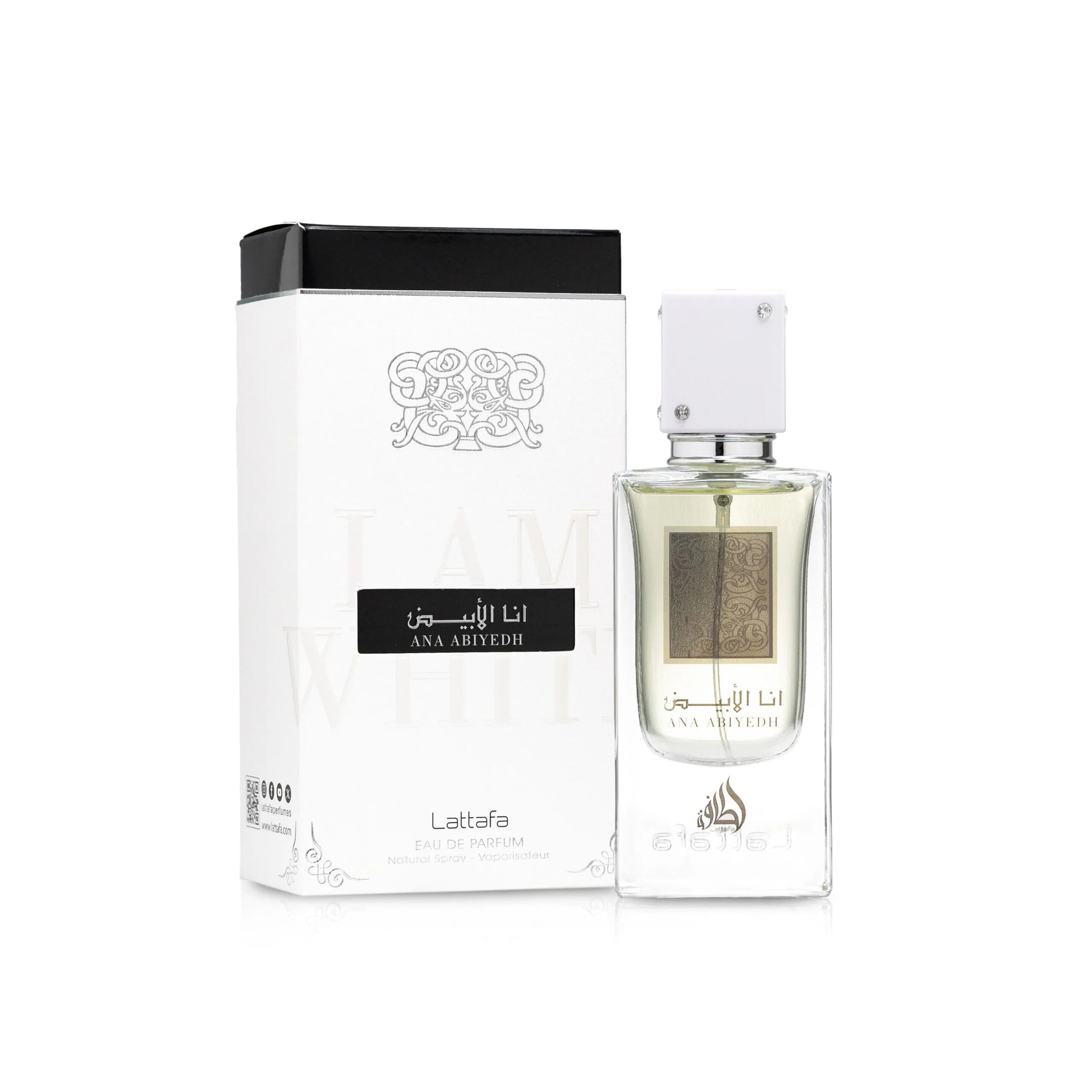 perfume Lattafa Ana Abiyedh White 60ml unissexo almiscarado