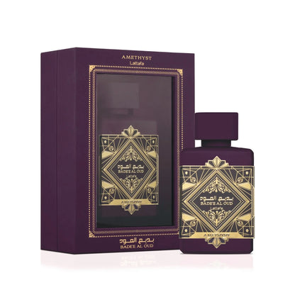 perfume Lattafa Badee Al Oud Amethyst 100ml unissexo rosa oud