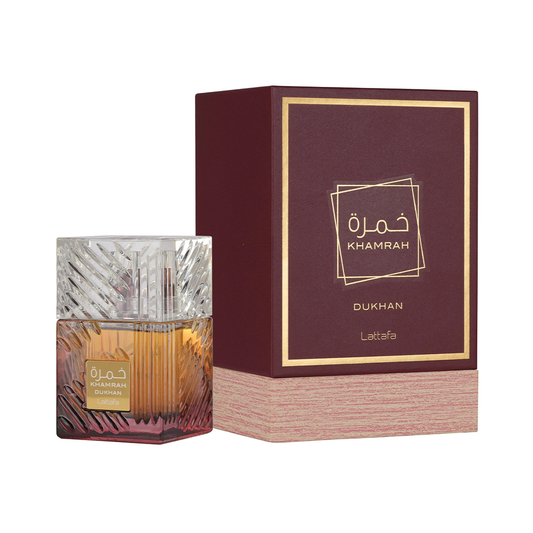 perfume lattafa khamrah dukhan 100ml frasco original