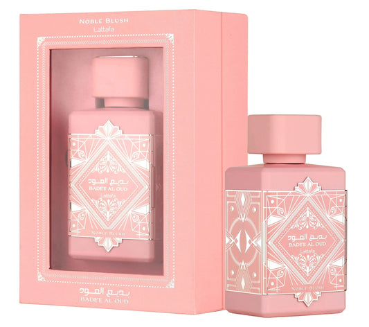 perfume Lattafa Noble Blush 100ml rosa leite baunilha