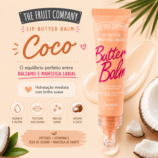 manteiga labial coco com vitamina e jojoba