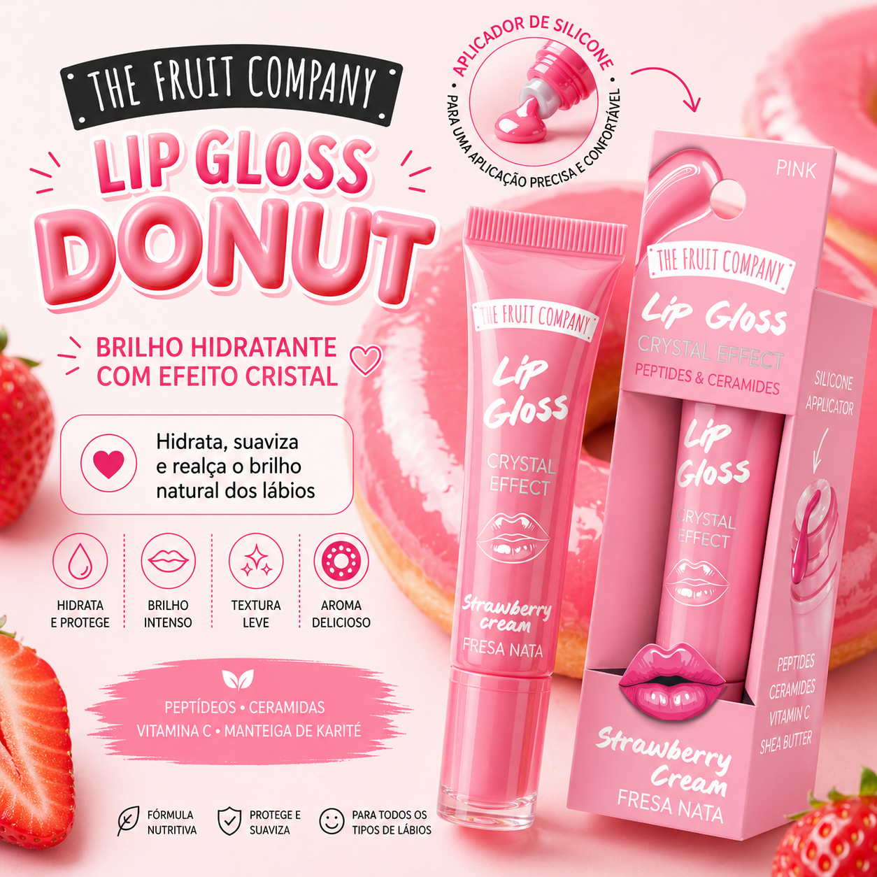 gloss fresa nata com vitamina C manteiga karité