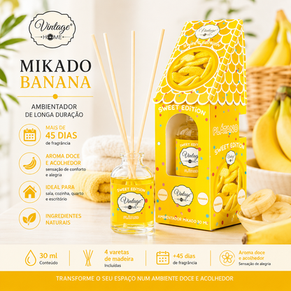 ambientador de varetas banana vintage home